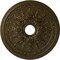 Ekena Millwork Rose and Ribbon Ceiling Medallion (Fits Canopies up to 4"), 23 5/8"OD x 4"ID x 1 1/2"P, Brass CM23ROBRS - alternate 1